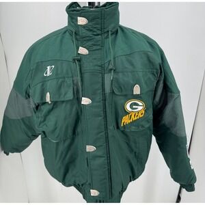NFL‎ Pro Line Green Bay Packers MENS Green Full Zip Hooded Winter Coat Jacket XL